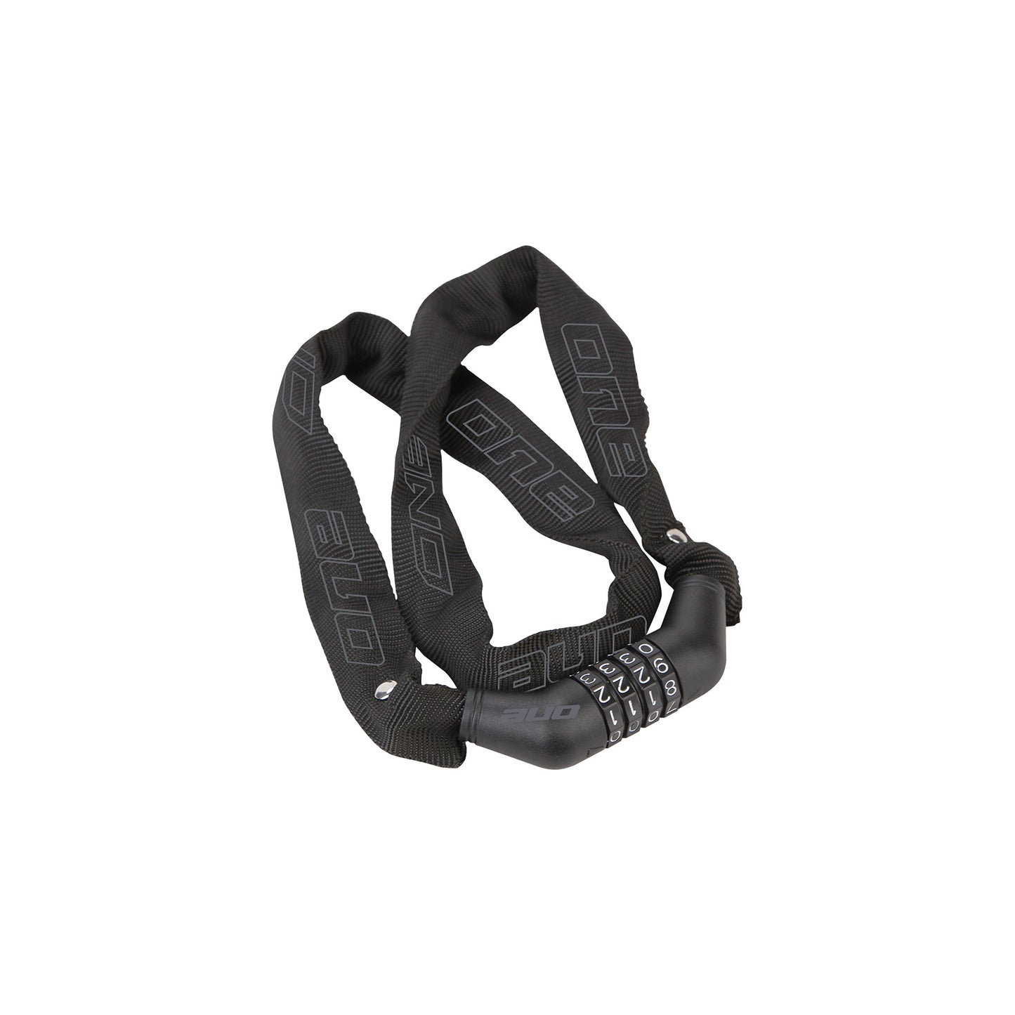 One kettingcijferslot 4.90 4mm 90cm black grey