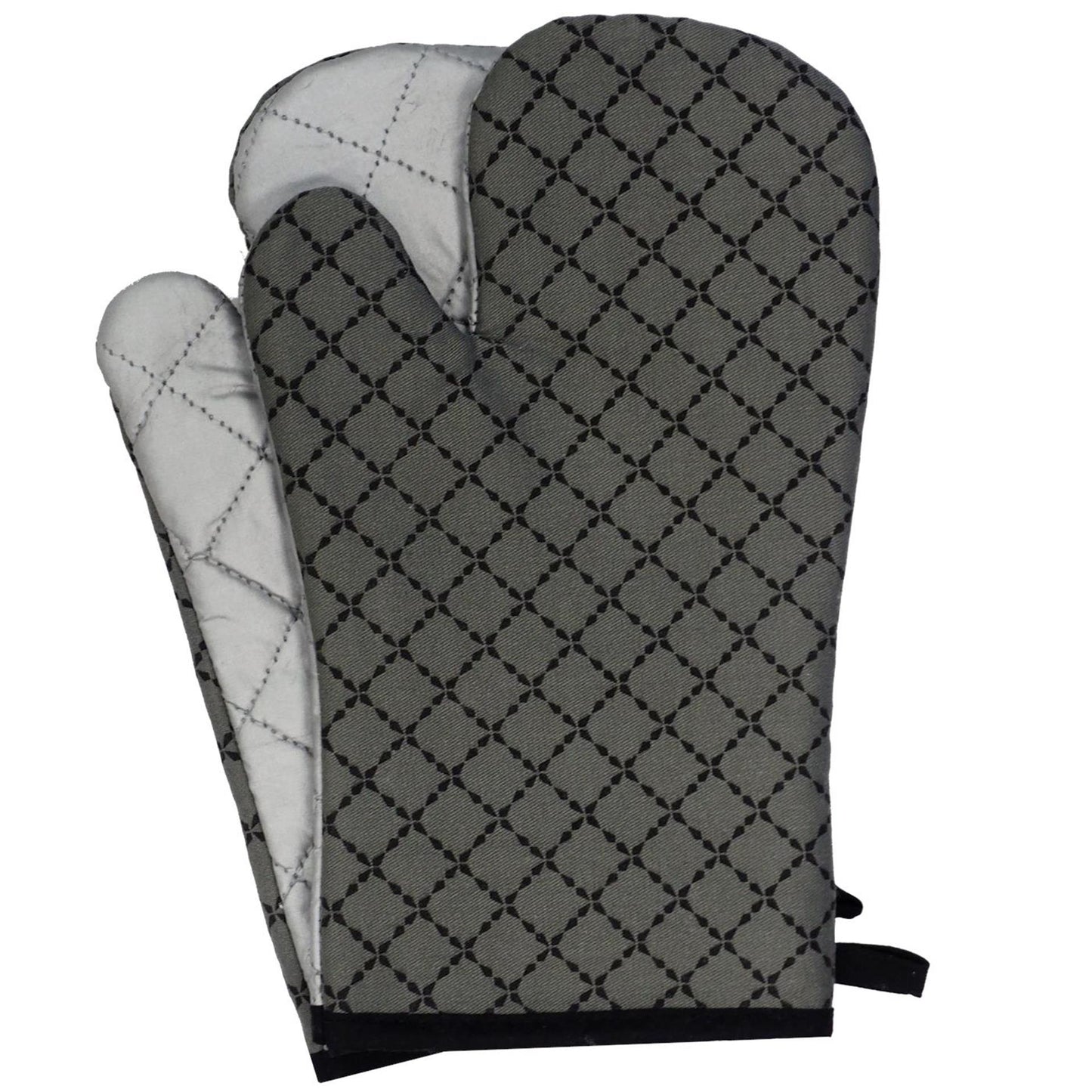 Dutch house ovenhandschoenen olive antracite set a 2 stuks