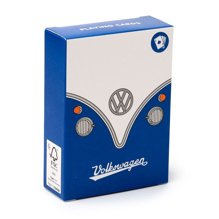 Blauwe volkswagen busje vw t1 speelkaarten