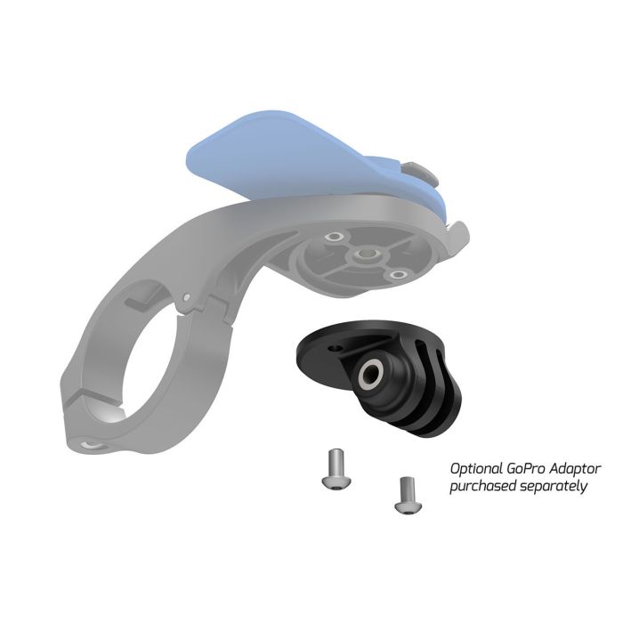 Quad lock action camera adaptor for out front mount