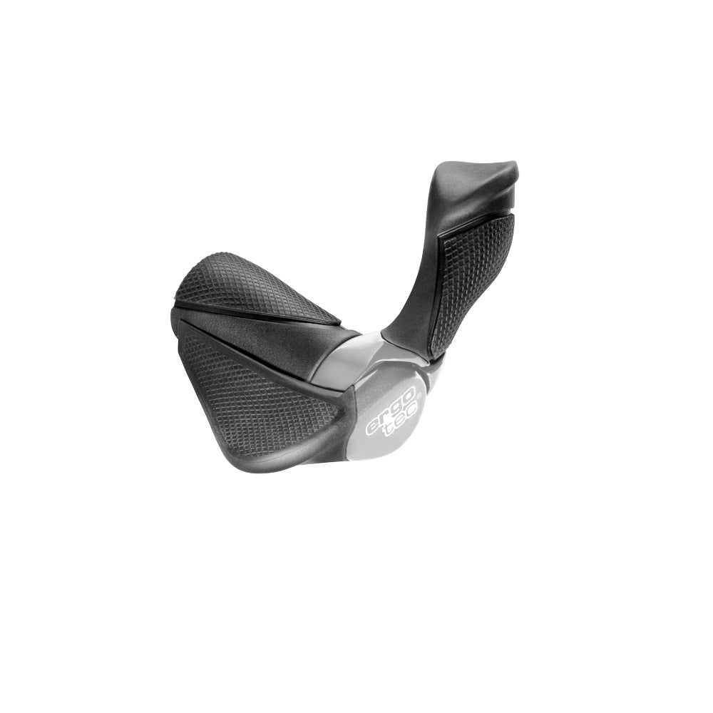 Ergotec handvatpaar mf2 kraton aluminium 130 + 87 mm - zwart
