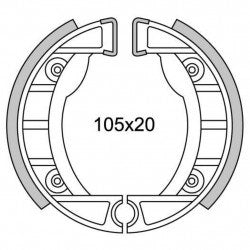 Newfren Remsegment GF0152 Ciao, Si ø105mm Voor (Gietwiel)