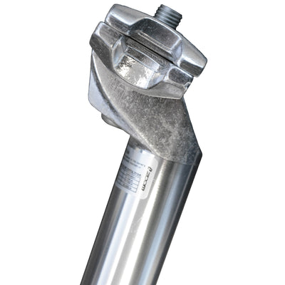 zadelpen vast 26.8 x 350 mm aluminium zilver