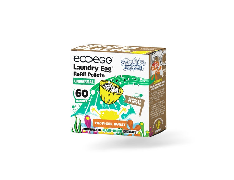 Ecoegg navulling wasbal - spongebob - tropical burst - universal - 60 wasjes