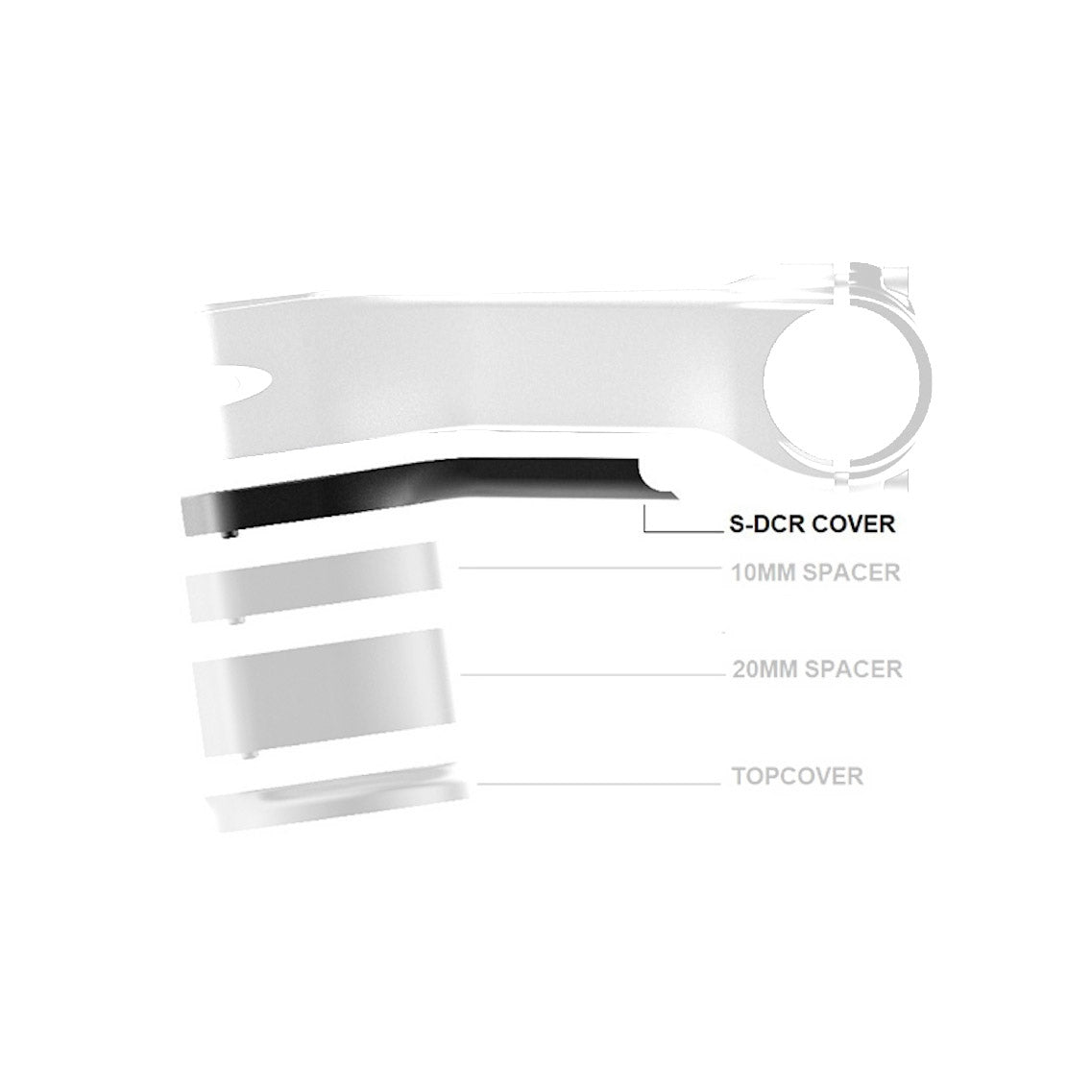 Deda cover superbox 90mm nylon zwart