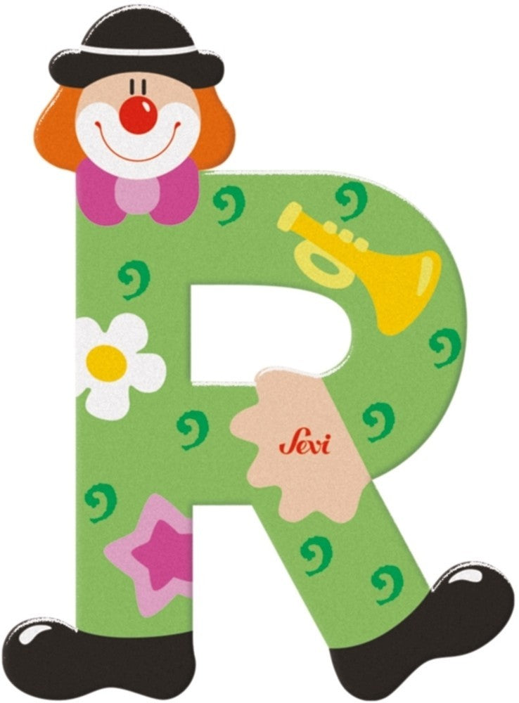 Sevi letter clown r: 10 cm (81754)
