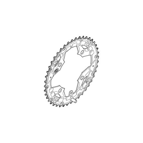 Shimano blad 44t 9v staal 104 zwart y1rv98040