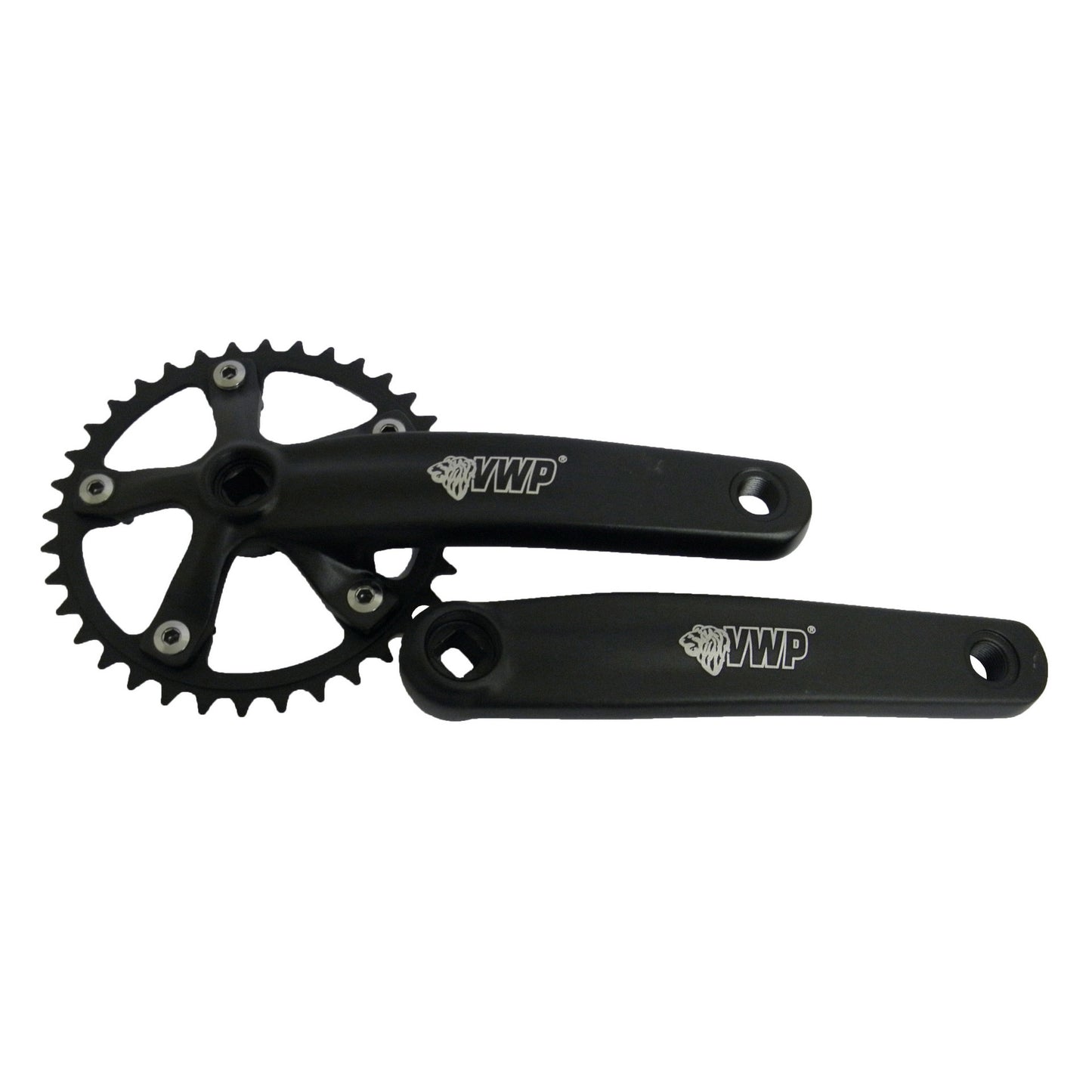 Vwp crankstel 36t bmx mini-junior 170mm zwart