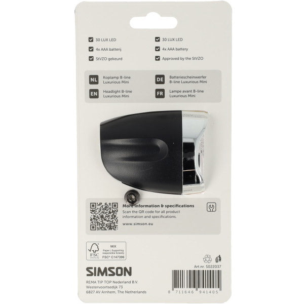 Simson koplamp aurora b-line luxurious mini
