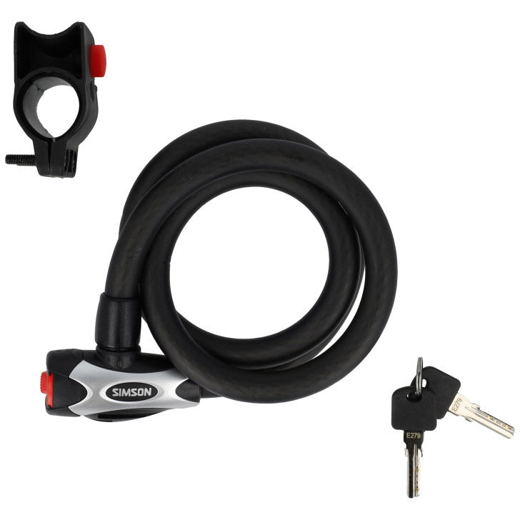 Simson spiraalkabelslot excellent size l - 15mm x 100cm