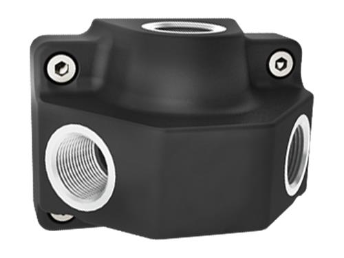 Alusic muurplaat in:1x1 2 uit:2x1 2 met aftap