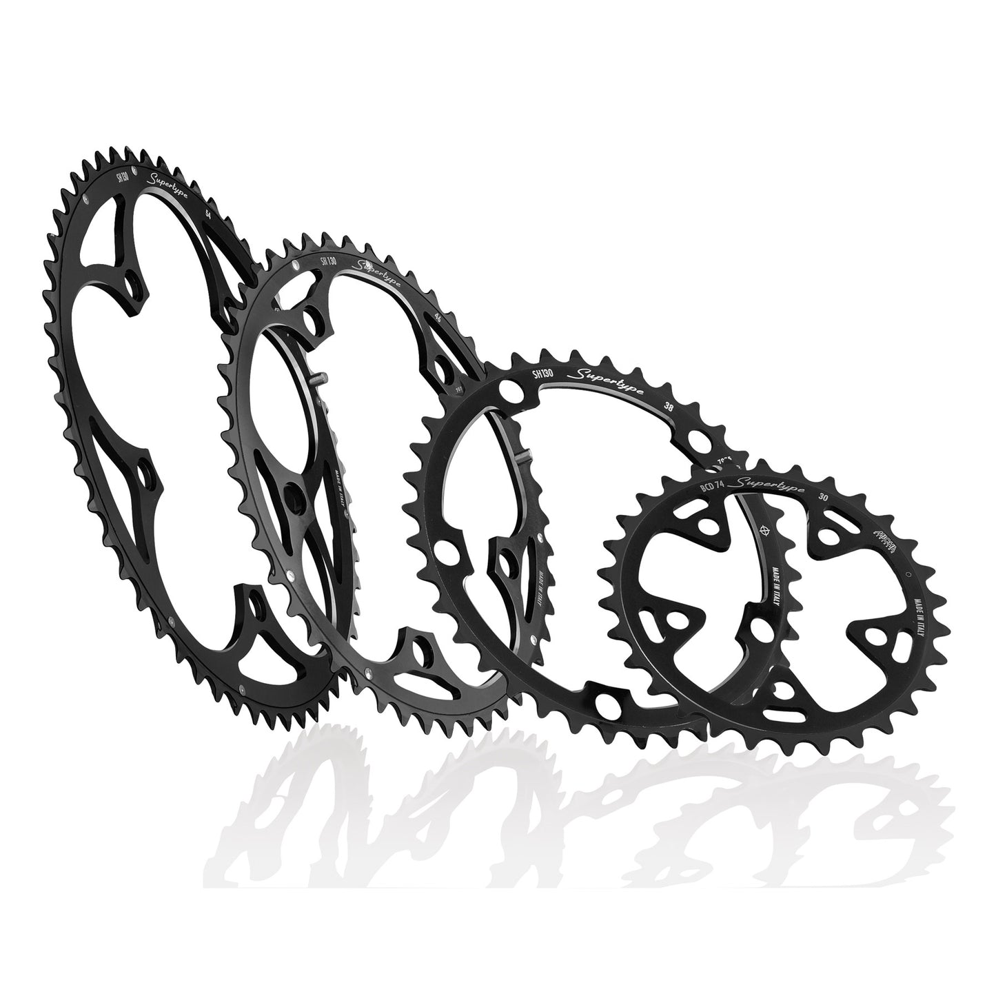 Miche kettingblad supertype 130 42t shimano triple zwart