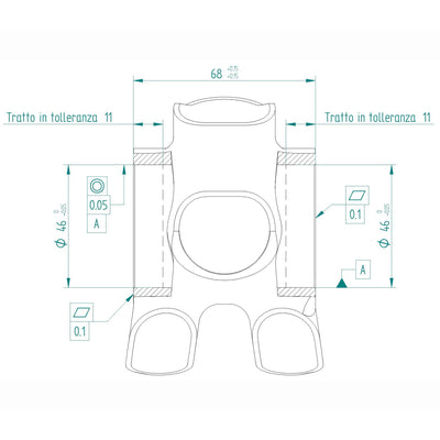 Miche bracketas bb30 68x46mm evo max