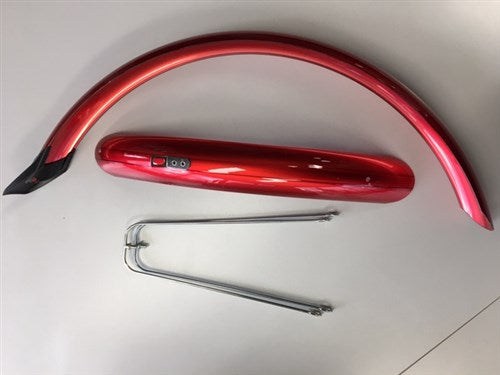 Eurofender stel spatborden 24 inch 58mm pvc rood