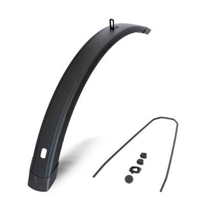 Eurofender voorspatbord 28 inch 65mm vlak mat zwart tempo square