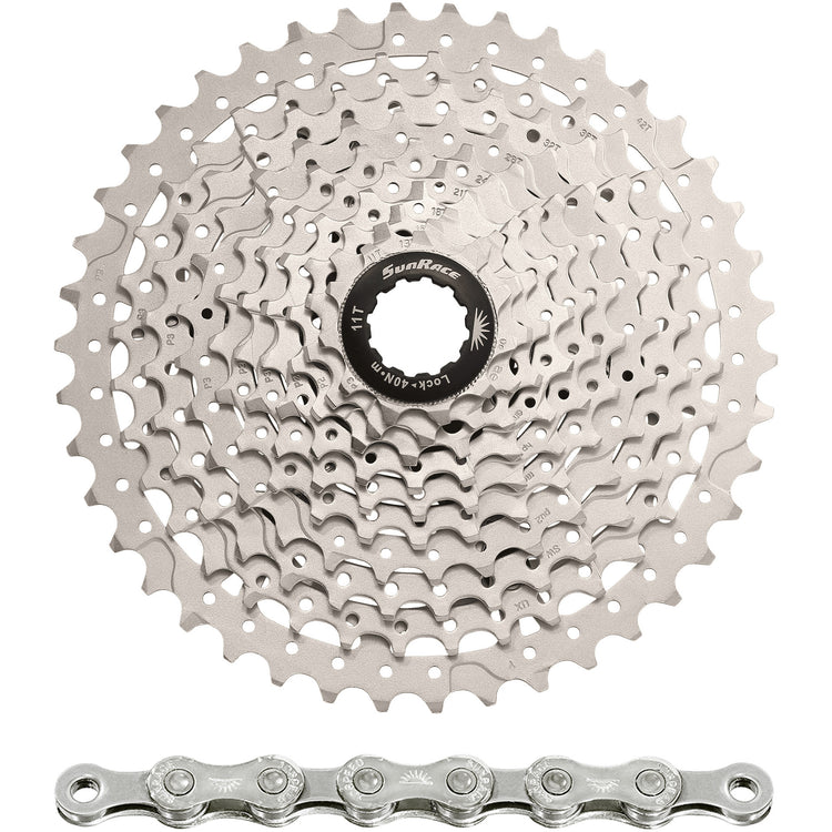Spanninga sunrace combipack csms3 10v 11-42t met ketting cn10a