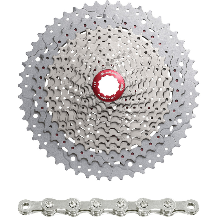 Spanninga sunrace combipack mx8 11v 11-46t met ketting cn11a