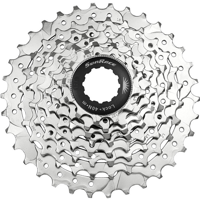 Spanninga sunrace cassette csm66 8v 11-34t nikkel zilver (10st)