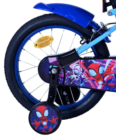 Spidey und seine tollen freunde spidey kinderfiets - jongens - 16 inch - blauw - twee handremmen