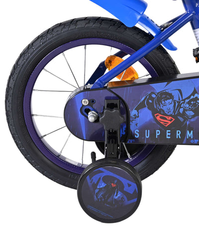 Superman kinderfiets - jongens - 14 inch - blauw