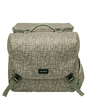 Mondi Joy Double fietstas - waterafstotend polyester - Racktime - Ivy Grey