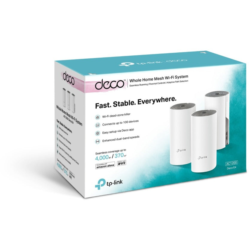 Tp-link deco e4 mesh router (wit, 3 stuks)