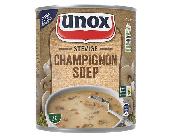 Unox stevige champignonsoep (6x 0,8 liter)