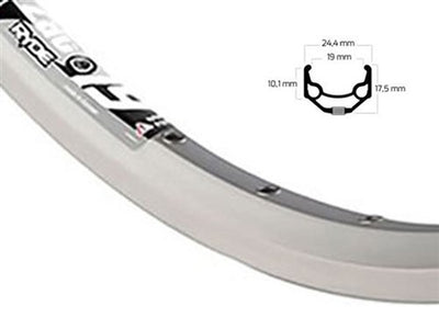 Ryde velg 28-5 8 36g alu zac-19 d-bus zilver