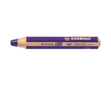 Stabilo woody potlood - 3 in 1 - violet