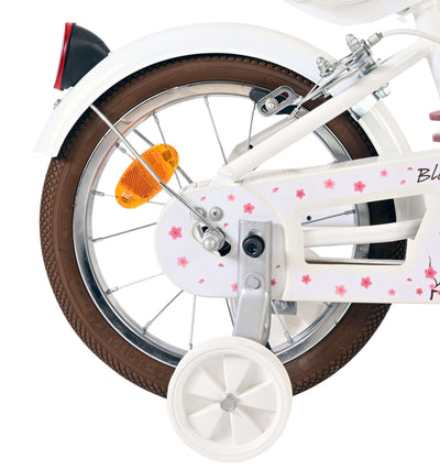 Volare blossom kinderfiets - meisjes - 14 inch - wit - twee handremmen