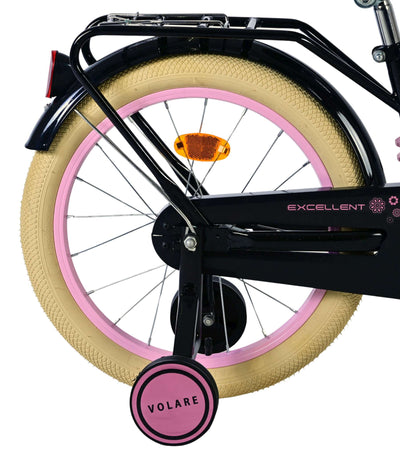 Volare excellent kinderfiets - meisjes - 18 inch - zwart - 95% afgemonteerd