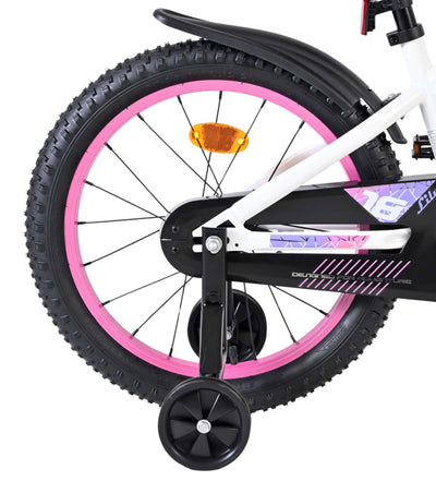 Volare lily kinderfiets - meisjes - 18 inch - wit roze paars