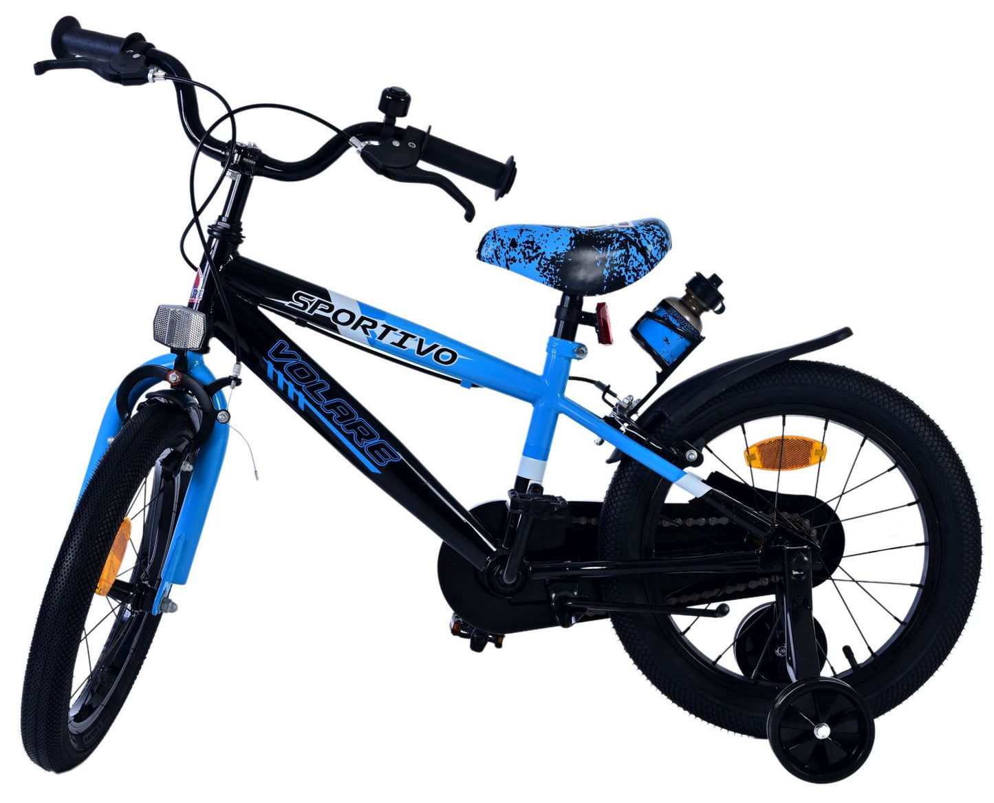 Volare sportivo kinderfiets - jongens - 16 inch - blauw zwart - twee handremmen