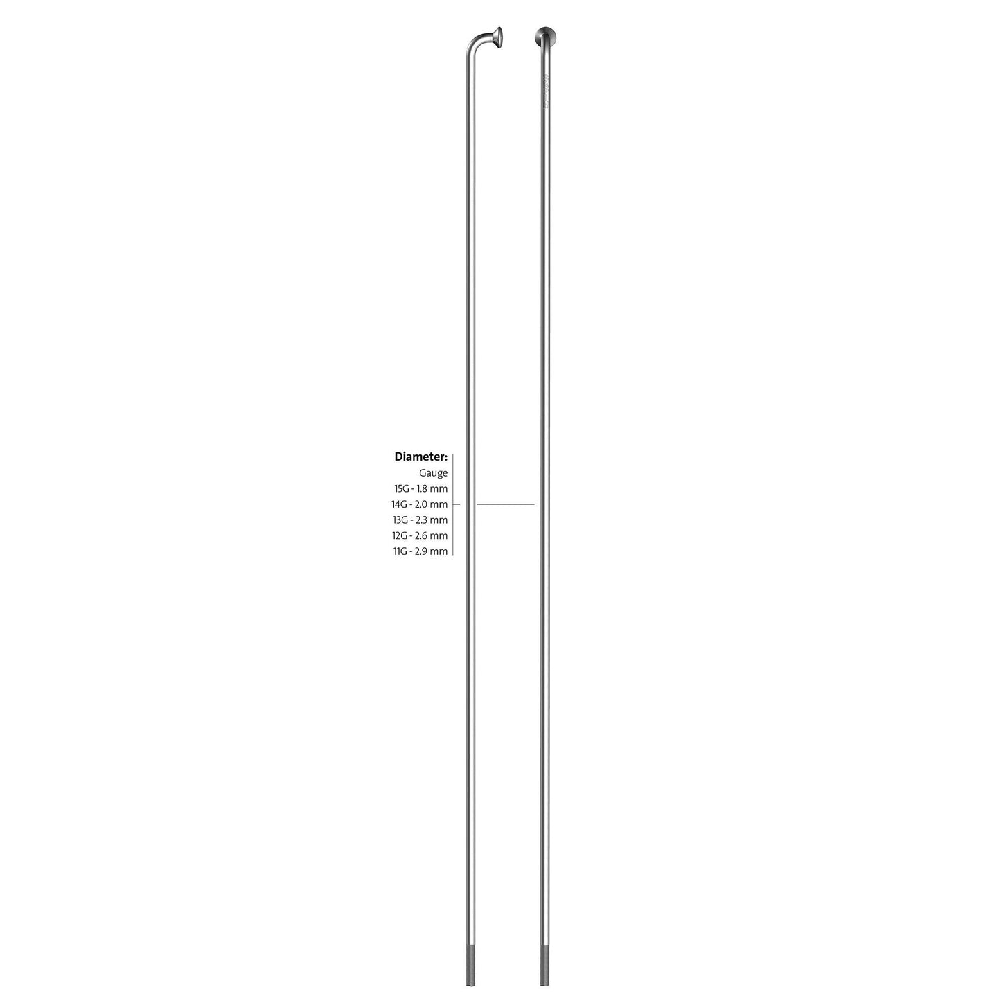 Sapim spaak 14-164 leader rvs zonder nippel (100st)