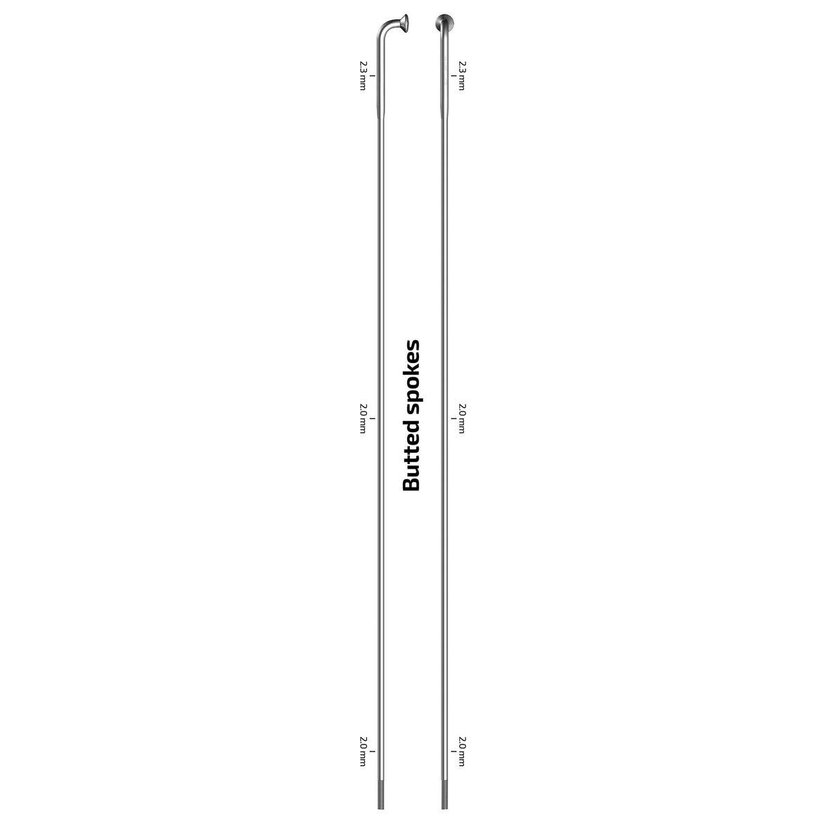 Sapim spaak 14-262 x-strong rvs zonder nippel (100st)