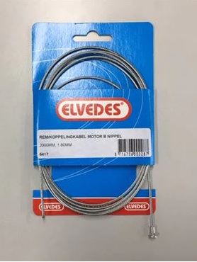 Elvedes Koppeling binnenkabel 2000mm verzinkt ø1,8mm met V-nippel (op kaart)