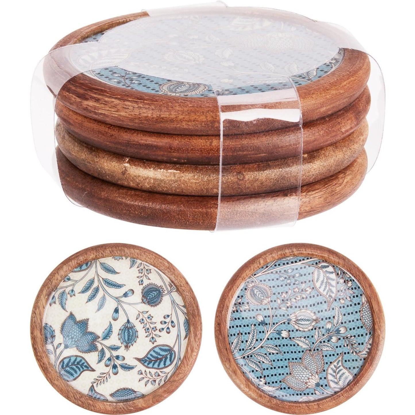 Home styling onderzetter set a 4 stuks ø10cm 2 assorti
