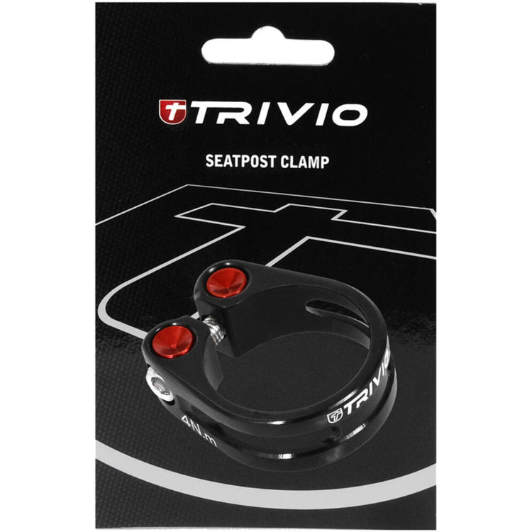 Trivio - zadelpenklem cnc aluminium zwart 34.9mm