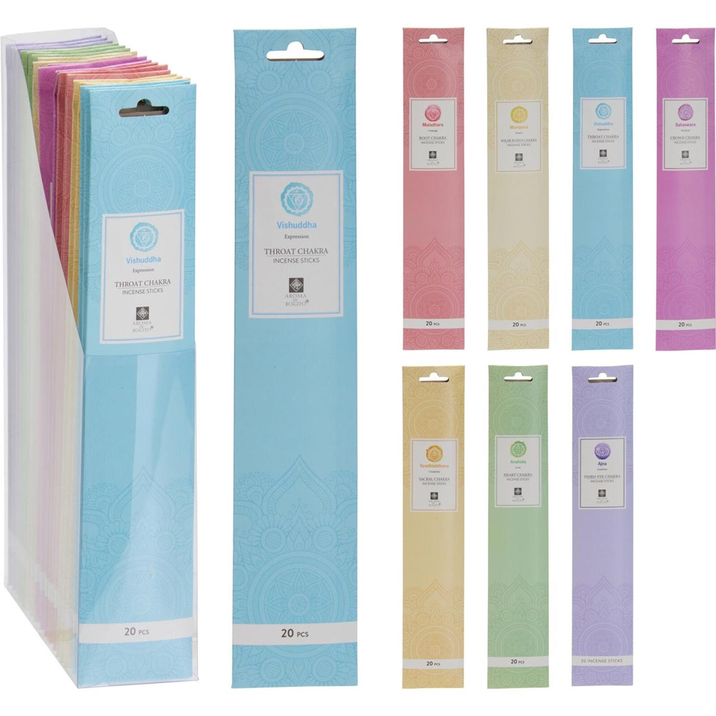 Wierookstokjes set van 20 stuks 7 assorti