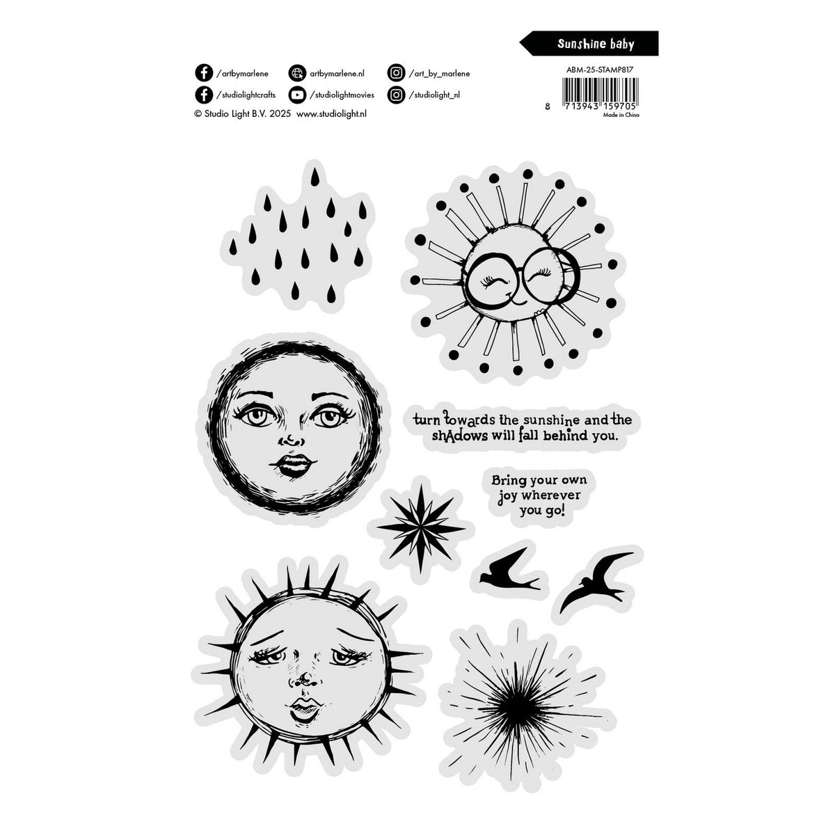 Studio light • art by marlene clear stamp sunshine baby