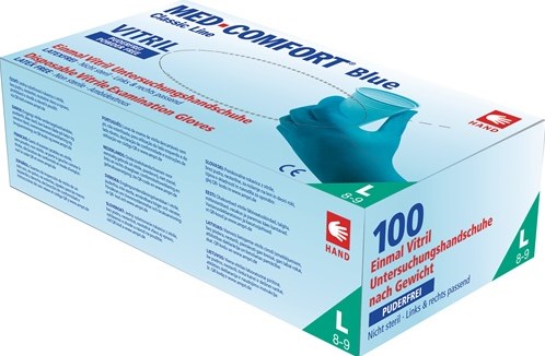 Ampri wegwerphandschoen | maat s blauw | vinyl-nitrilmengsel | en 420, en 374, en 455 psa-categorie iii | 100 stuks - 01251 s - 01251 s