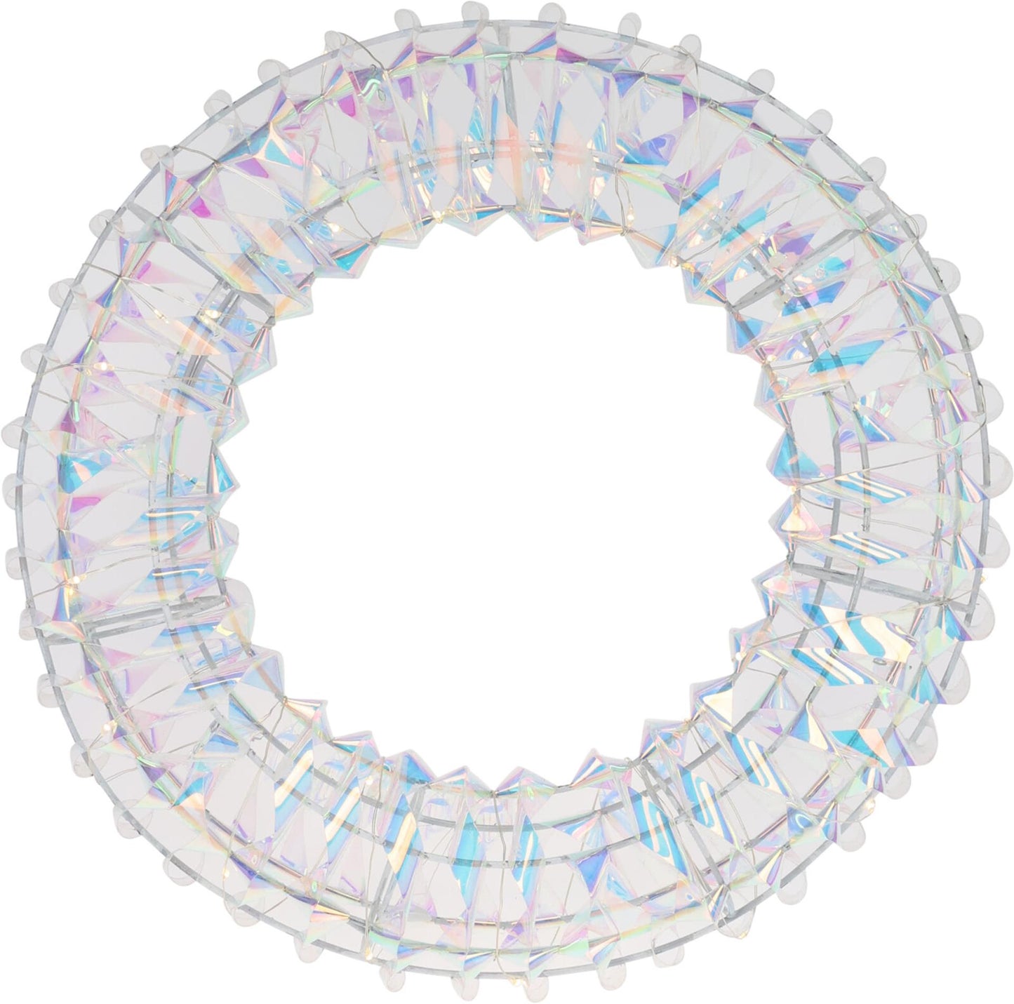 Home styling krans 30cm 30led shiny rainbow met timer