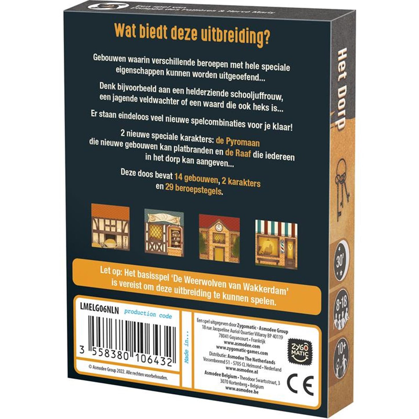 Zygomatic board game studio de weerwolven van wakkerdam - het dorp kaartspel uitbreiding