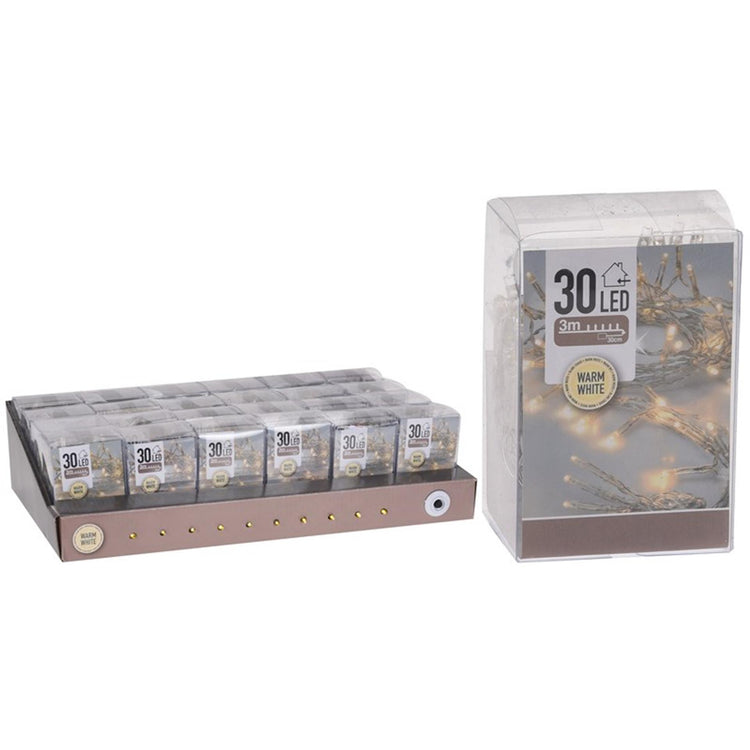 Home styling batterijverlichting 30l + timer warmwit