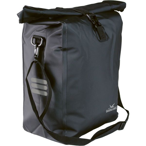 Greenlands fietstas waterproof small 18.5 liter 27 x 49 x 14 cm - zwart