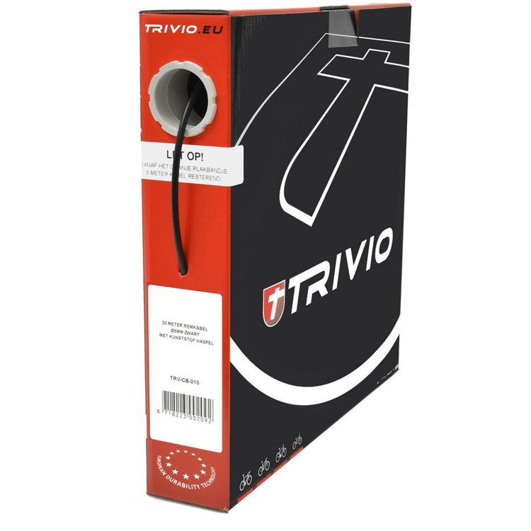 Trivio - rem buitenkabel ø5mm zwart - rol 30 meter