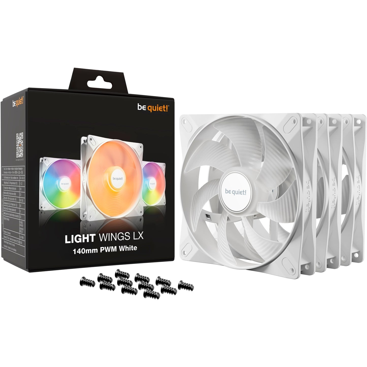 Be quiet! light lx 140mm pwm triple pack white