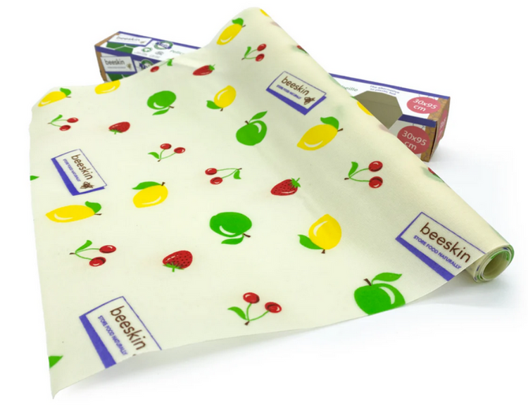 Beeskin bijenwasdoek - op de rol - 30x95 - fruit print