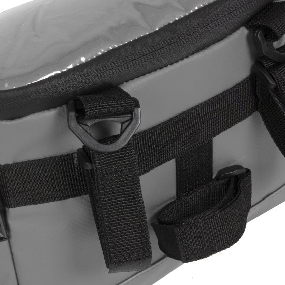 Bike carbon waterafstotende stuurtas met schouderhengsel 5l grijs