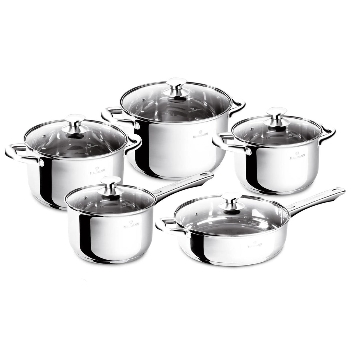 Blaumann pannenset 10-delig gourmet line